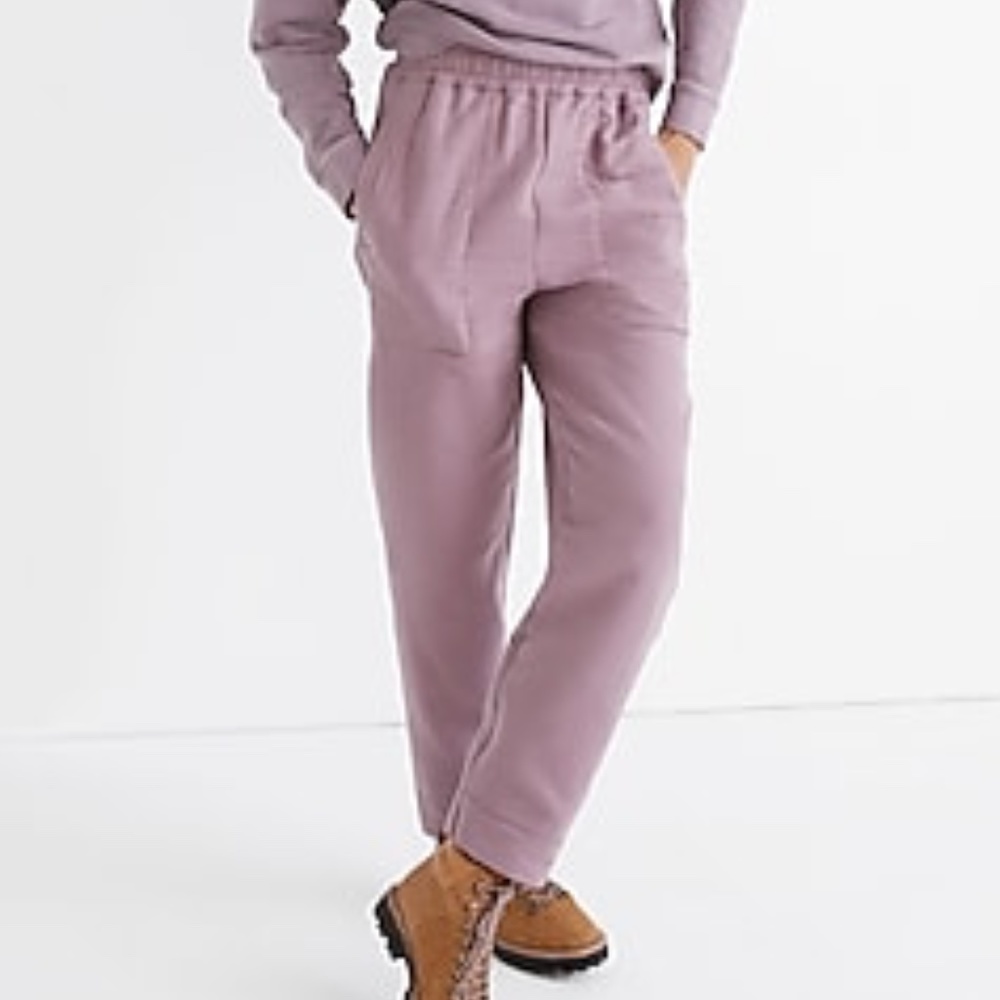 NWT Madewell Sz medium TALL knit WAFFLEBACK PULL-ON HIGH-RISE TAPERED PANTS
